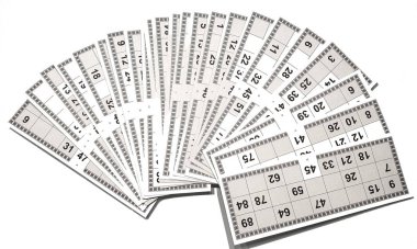 Rus Loto için kartları. Soyut.