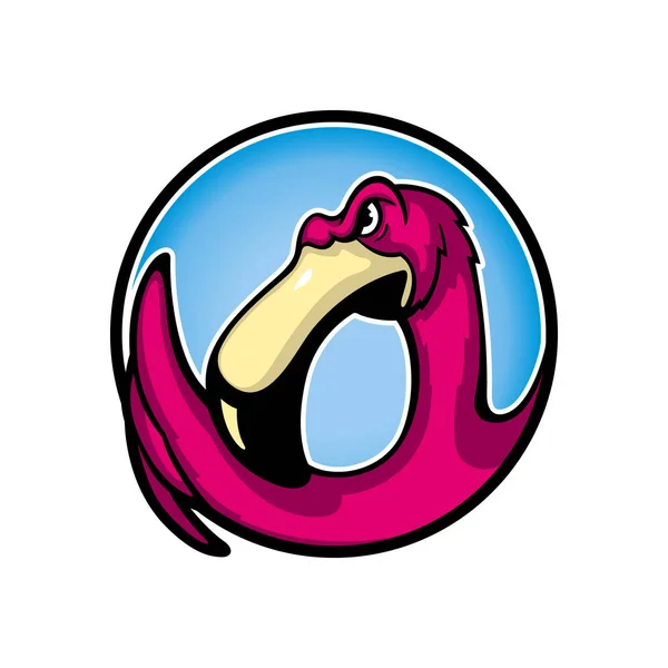 Flamingo Logo Lager Vektor Illustration — Stock vektor