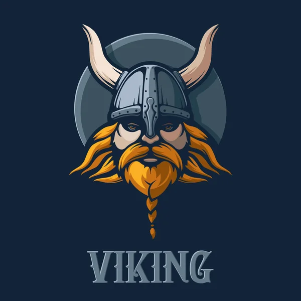 Kızıl Viking. İskandinav Savaşçısı. Askeri Man. Stok Vektör İllüstrasyon