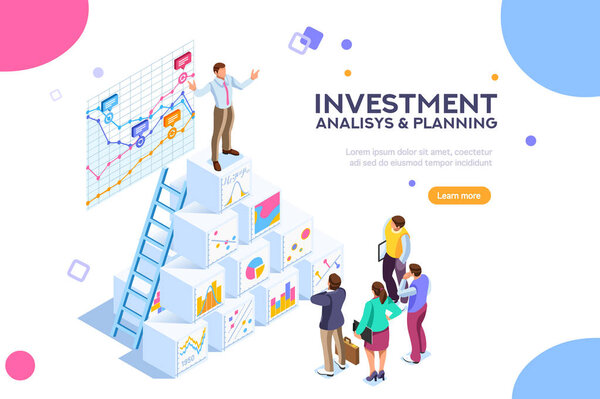 Inversión Finanzas Virtuales Comunicación Marketing Contemporáneo Futuros Dispositivos Oficina Trabajando — Vector de stock