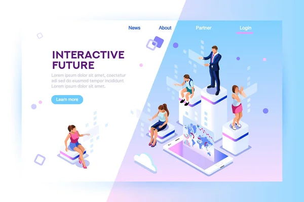 Retail Lifestyle Store Social City Future Screen Interactive Future Phone — Stock Vector