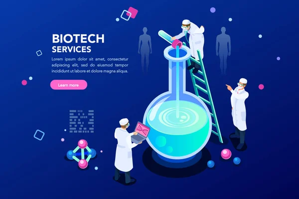 Laboratório Saúde Bioquímica Nanotecnologia Hélice Molecular Dna Genoma Evolução Genética — Vetor de Stock