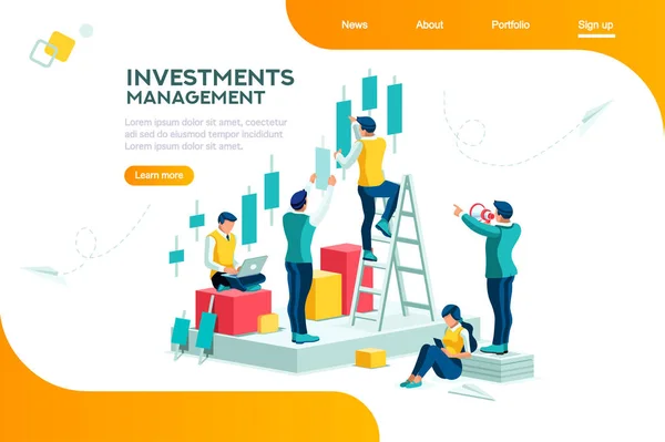 Alternativní Postup Budova Správa Investic Pro Společnost Společné Trhy Posunout — Stockový vektor