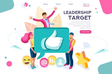 El gösterisi jesti, en iyi kavramsal hedef. Puan uygulaması, web afiş, infographics, kahraman görüntüleri için kullanabilirsiniz. Beyaz arka planda yalıtılmış düz isometrik vektör çizimi