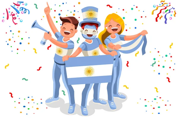 Argentines Flag Argentina Icon, Simple Signs. Symbol Argentina Flag. Summer Games Flat Vector Illustration Banner. — стоковий вектор