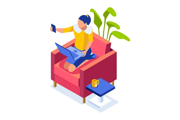 Resumo Empresa Concept Illustration Studio — Vetor de Stock