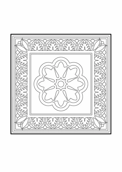 Illustration Vectorielle Rectangle Floral Fichier Eps — Image vectorielle