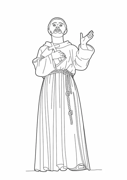 Векторная Иллюстрация Монаха Файл Eps — стоковый вектор
