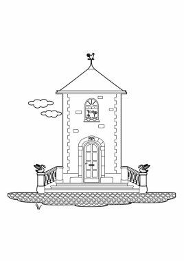 Eski bir ev, Eps 10 dosya vektör çizim