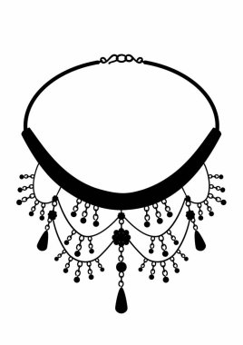 Gölge bir kolye, Eps 10 dosya vektör çizim