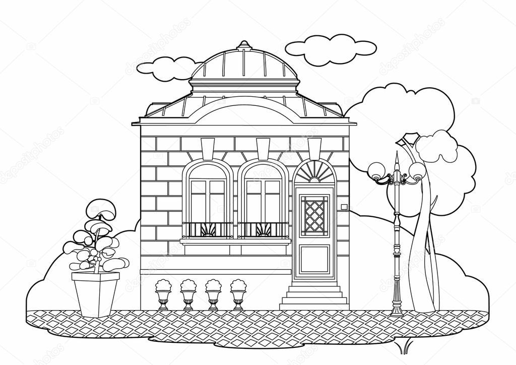 Vector illustration of a beautiful house, EPS 10 file