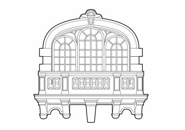 Bir vintage pencere vektör illüstrasyon, dosya Eps 10