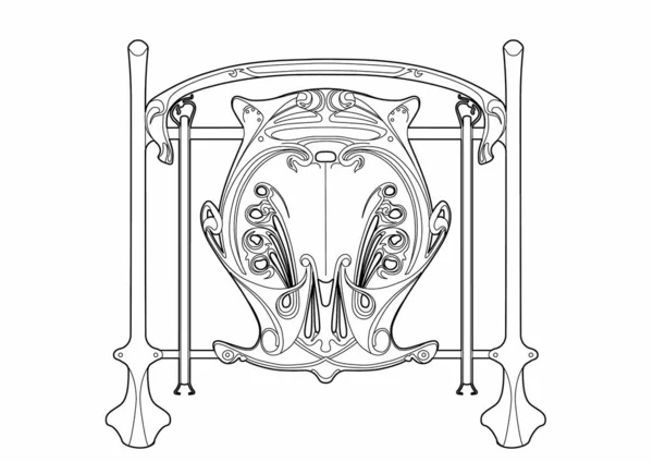 Detalhe Art Nouveau — Vetor de Stock