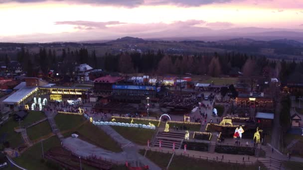 Pkl Gubalowka Zakopane Tatra Mountains Kraina Swiatla Zachod Slonca — Video