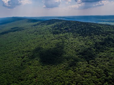 Dağ orman, hava fotoğrafçılığı günbatımı