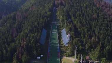 Zakopane Wielka Krokiew robot - Polonya Kayak atlama - yaz 4k video