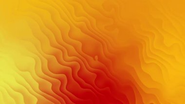 Küçük dalgalı sarı-kırmızı sıvı yüzey. Döngülü soyut canlandırma.