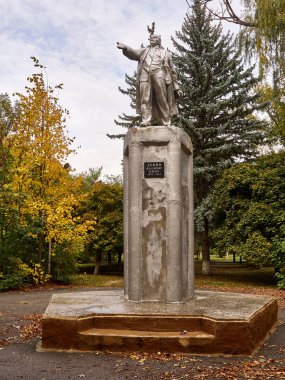 Küçük bir taşra kasabasında Lenin anıt