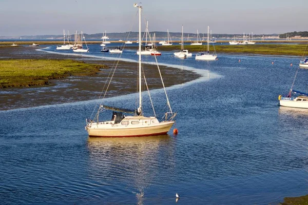 Blue Water Ocean Boats Water Summer Concept — Stock Photo, Image