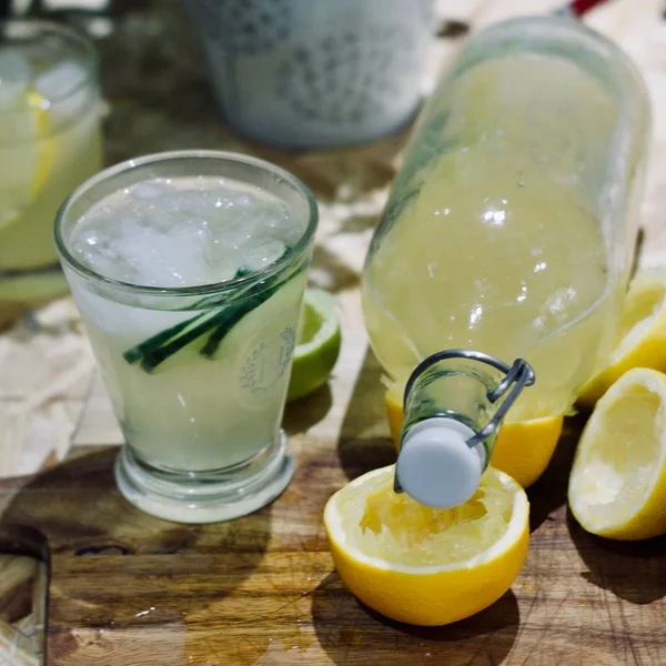Fresh Tasty Homemade Lemonade Citrus Fruit Concept — Stock Photo, Image