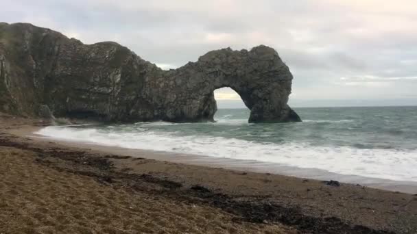 Durdle Deur Beach Engeland — Stockvideo