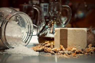 El yapımı sabun konsepti