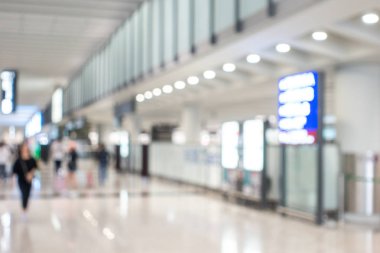 Uluslararası havaalanında bulanık arka plan