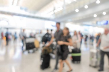 Havaalanı salonunda bulanık arka plan