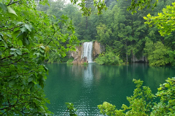 Vattenfall Landskap Plitvice Nationalpark — Stockfoto