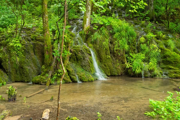 Malý Vodopád Plitvice Národní Park — Stock fotografie