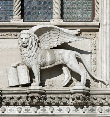 mermer sütununda Venedik kutsal marco aslan