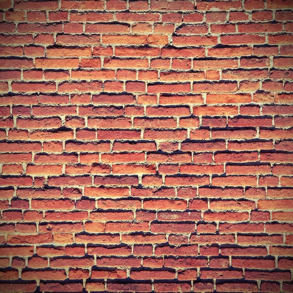 Rote Ziegel Einer Alten Historischen Mauer Mit Vintage Effekt — Stockfoto