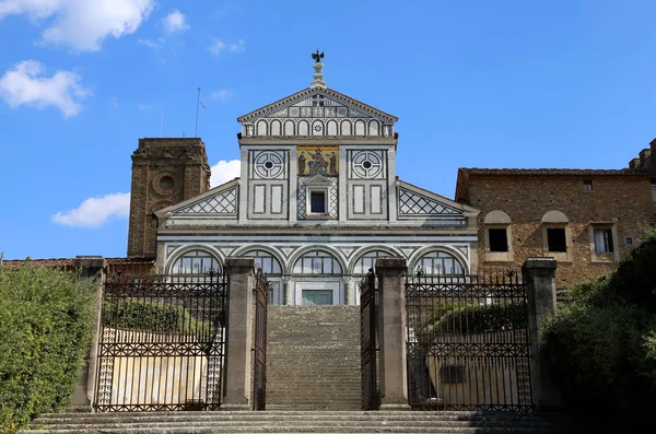 Florence Italië Voorgevel Renaissancestijl Van Kerk Van Minias Berg Ook — Stockfoto