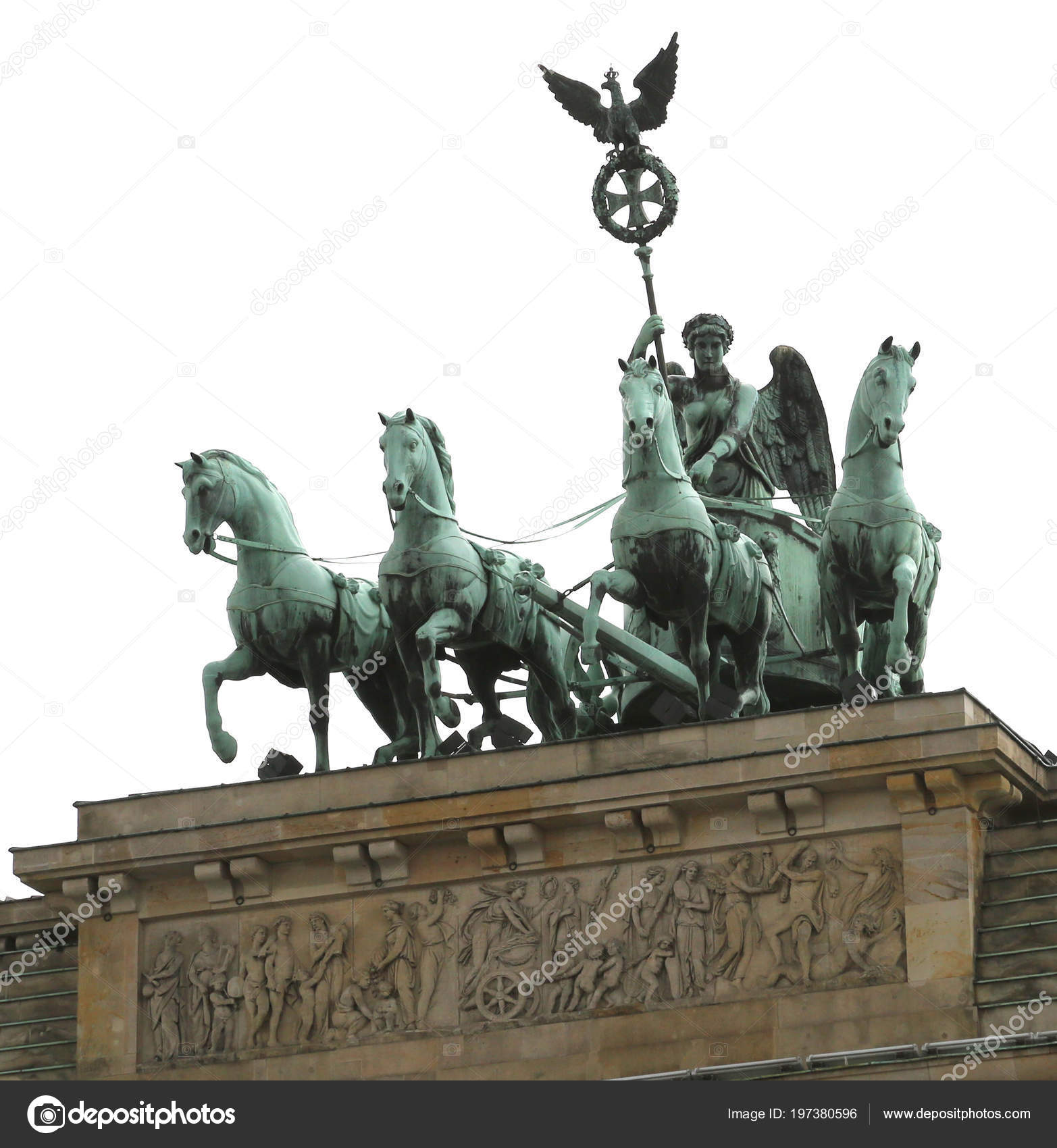 Four Horses Quadriga Big Brandenburg Gate Berlin Germany Stock Photo Image By C Chiccododifc