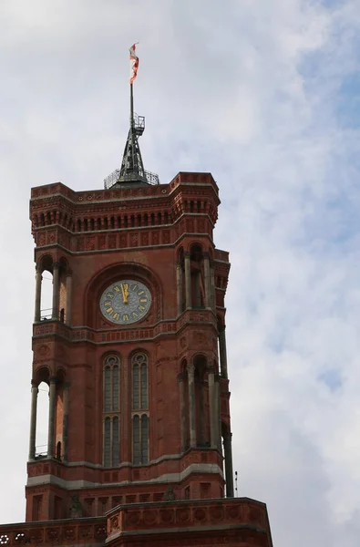 Ayuntamiento Rojo Edificio Histórico Berlín Alemania Llamado Rotes Rathaus Alemán — Foto de Stock