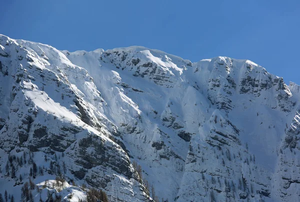 Detail Der Berge Mit Weißem Schnee Winter — Stockfoto