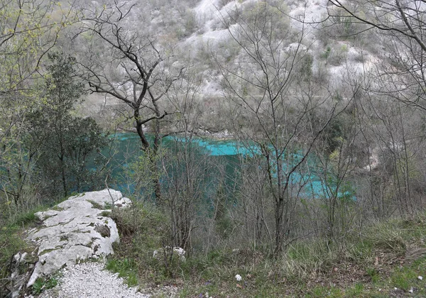 Piccolo Lago Alpino Chiamato Cornino Nel Nord Italia — Foto Stock