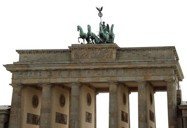 Berlin Quadrigası dört at üstünde o ile birlikte Almanya'da büyük Brandenburg Kapısı isymbol