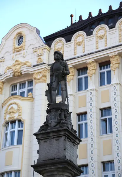 Bratislava Slovacchia Antica Statua Nella Piazza Principale Della Città Europea — Foto Stock