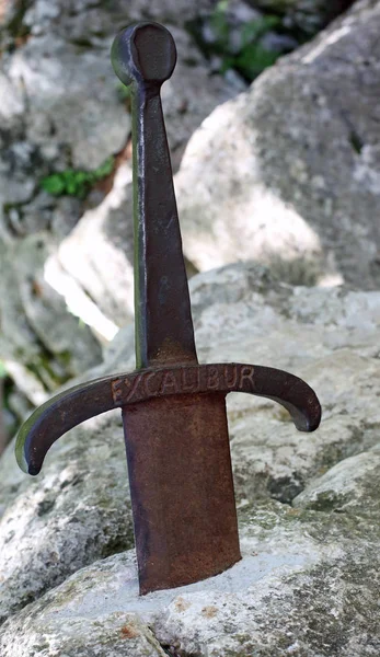 Excalibur Also Called Caliburn Legendary Sword King Arthur — Stock Photo, Image