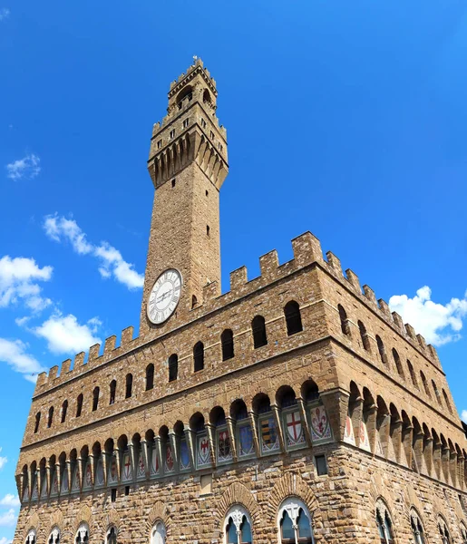Florencia Italia Famoso Monumento Llamado Antiguo Palacio Palazzo Vecchio Lengua — Foto de Stock