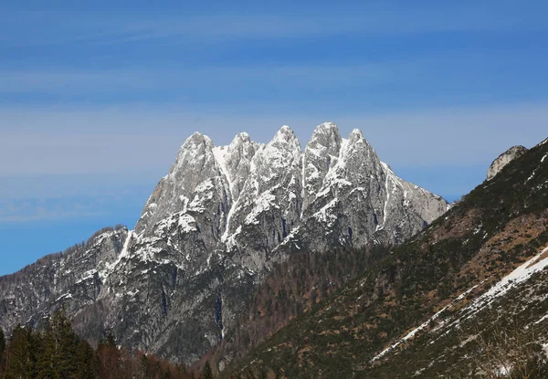 Great Mountains Five Peaks Called Cinque Punte Italian Language Northern — Stock Photo, Image