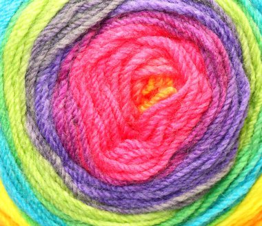 Çok renkli konsantrik yün iş parçacığı arka plan