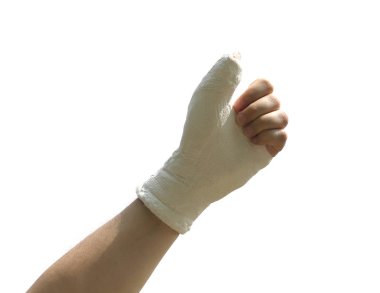 Beyaz arka plan üzerinde başparmak ile severim