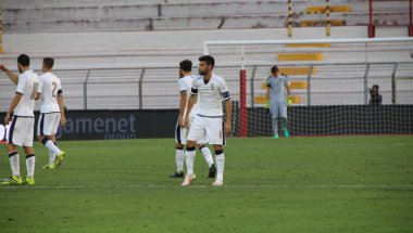 Vicenza, VI, İtalya - 2 Eylül 2016: İtalya milli futbol takımı ve Sırbistan altında 21 futbol maçı