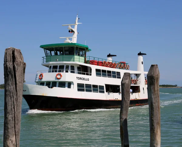 Treporti Itália Julho 2015 Navio Para Transporte Passageiros Chamado Vaporetto — Fotografia de Stock