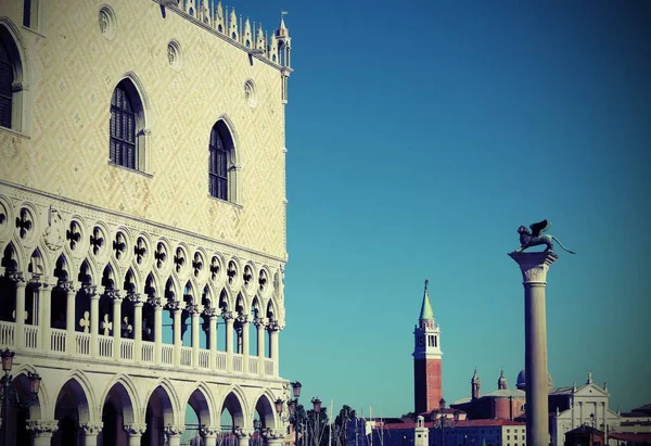 Palacio Ducal Campanario San Jorge Venecia Italia —  Fotos de Stock