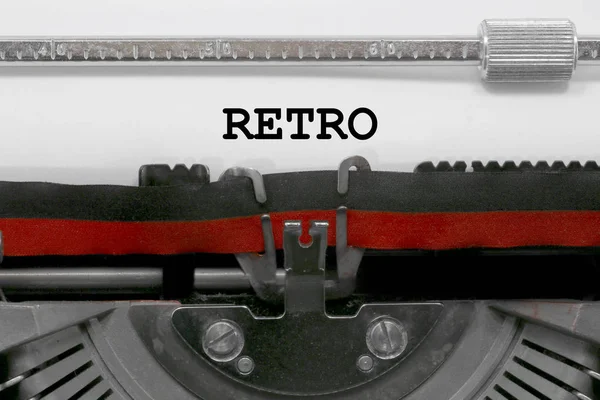 Текст Retro Написан Старой Пишущей Машинкой Белом Листе — стоковое фото
