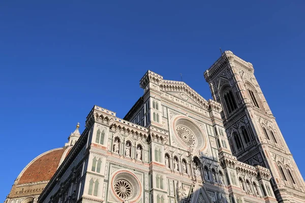 Vue Dessous Façade Clocher Cathédrale Florence Conçue Par Architecte Italien — Photo