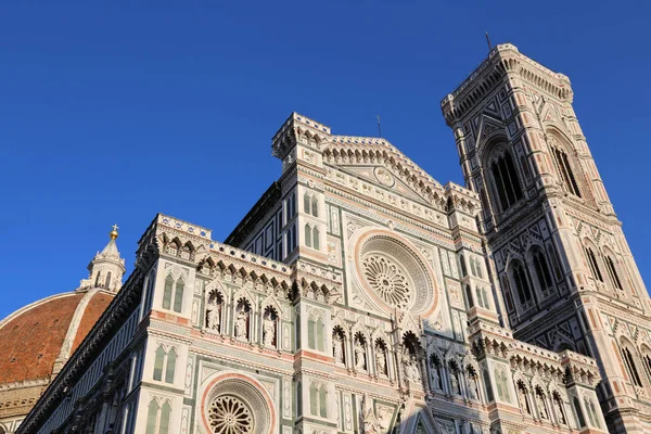 Duomo Florença Com Torre Sino Giotto Grande Cúpula Projetada Pelo — Fotografia de Stock